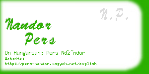 nandor pers business card